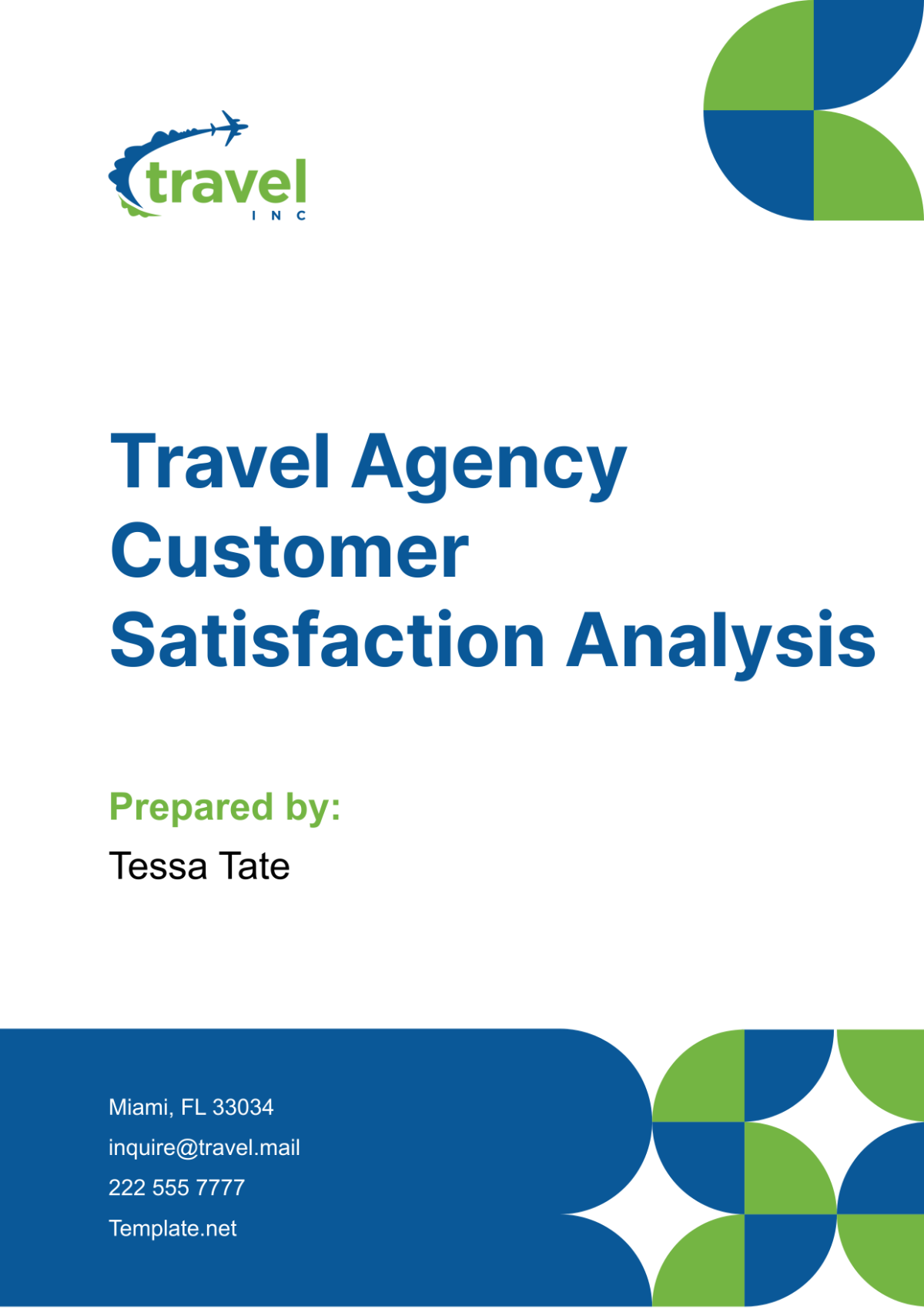 Free Travel Agency Customer Satisfaction Analysis Template