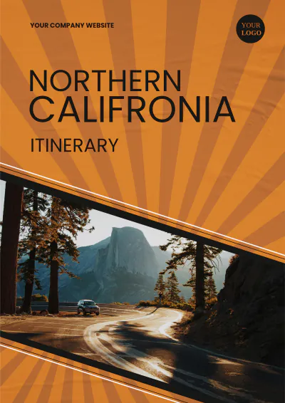 Free Northern California Trip Itinerary Template to Edit Online
