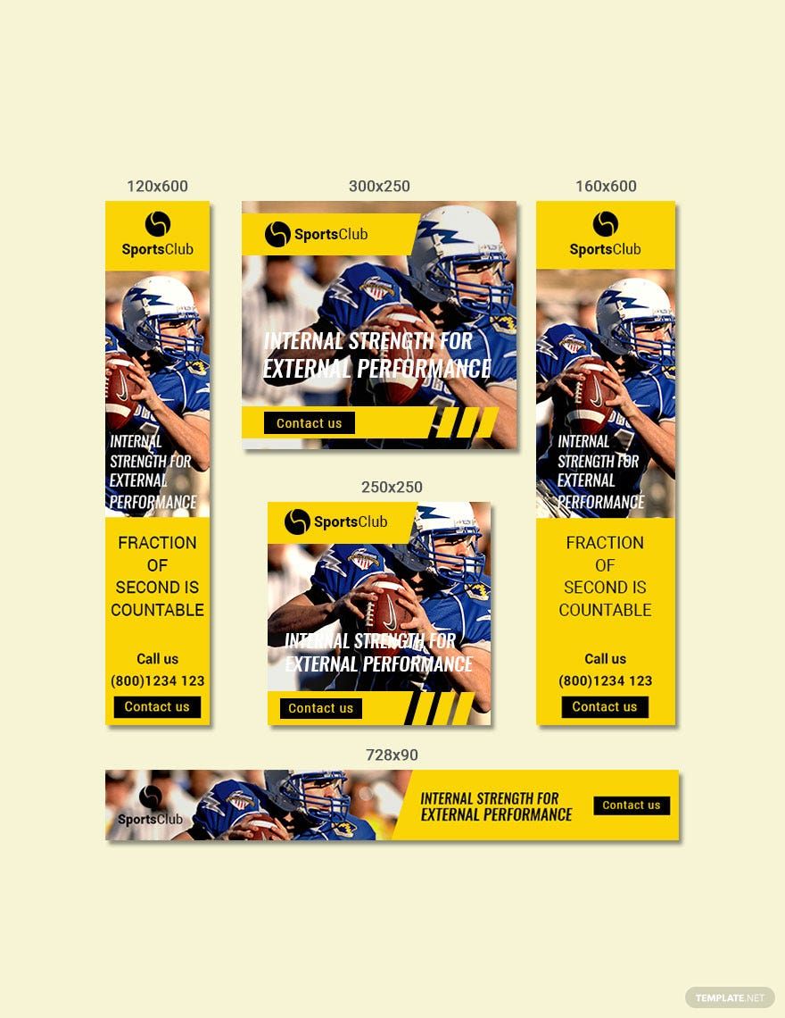 Sports Ad Banner Template in PSD - Download | Template.net