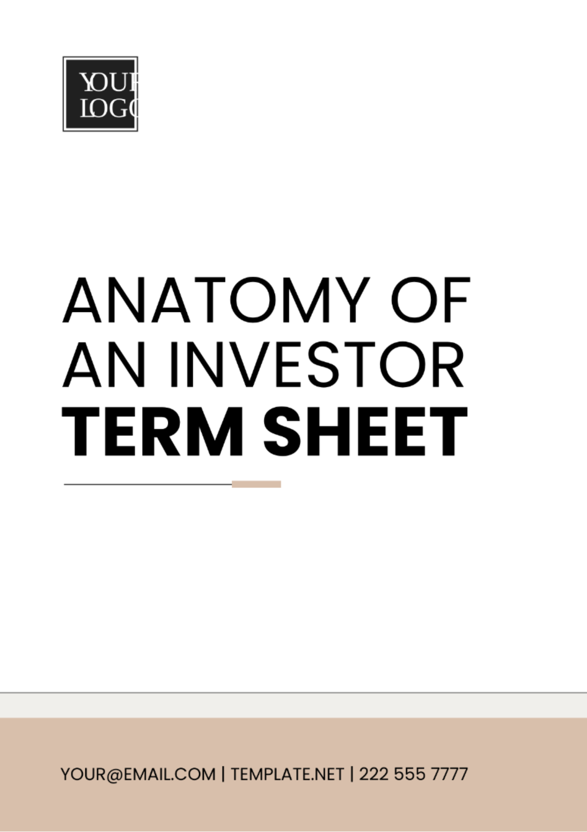 Anatomy Of An Investor Term Sheet Template