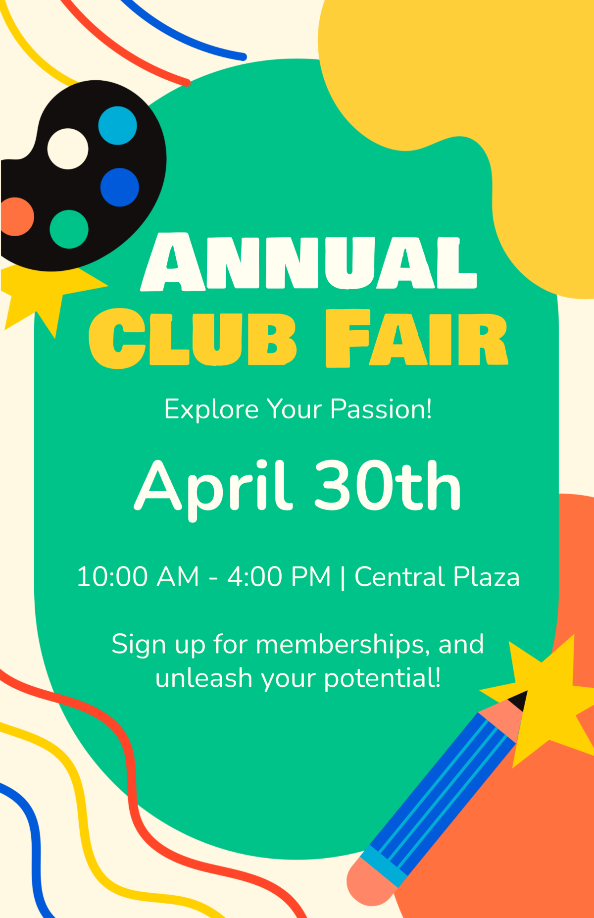 Club Fair Poster Template