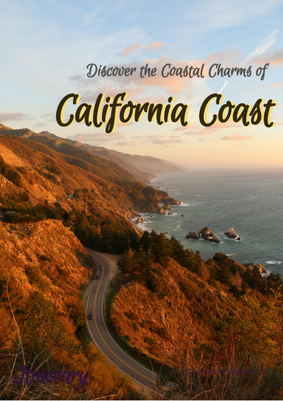 California Coast Itinerary Template