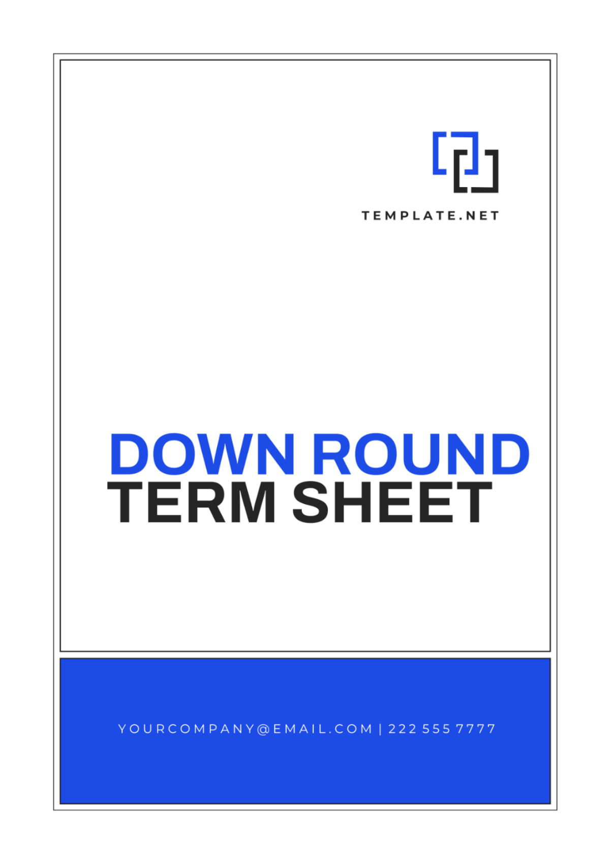 Down Round Term Sheet Template