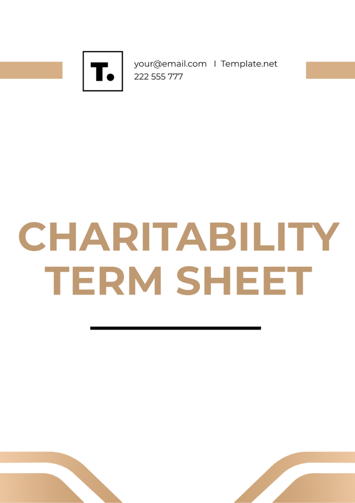 Charitability Term Sheet Template