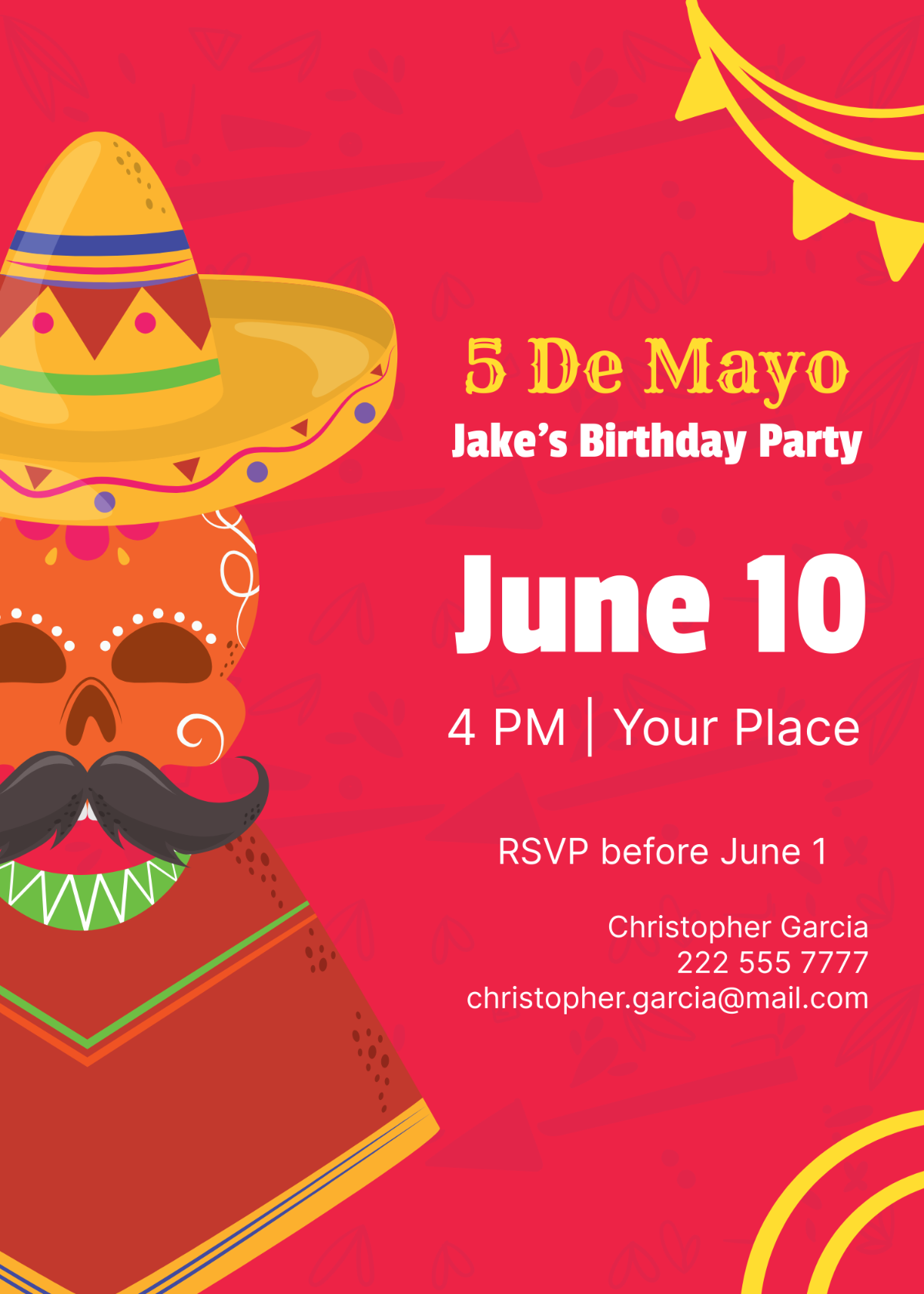 Cinco De Mayo Birthday Invitation