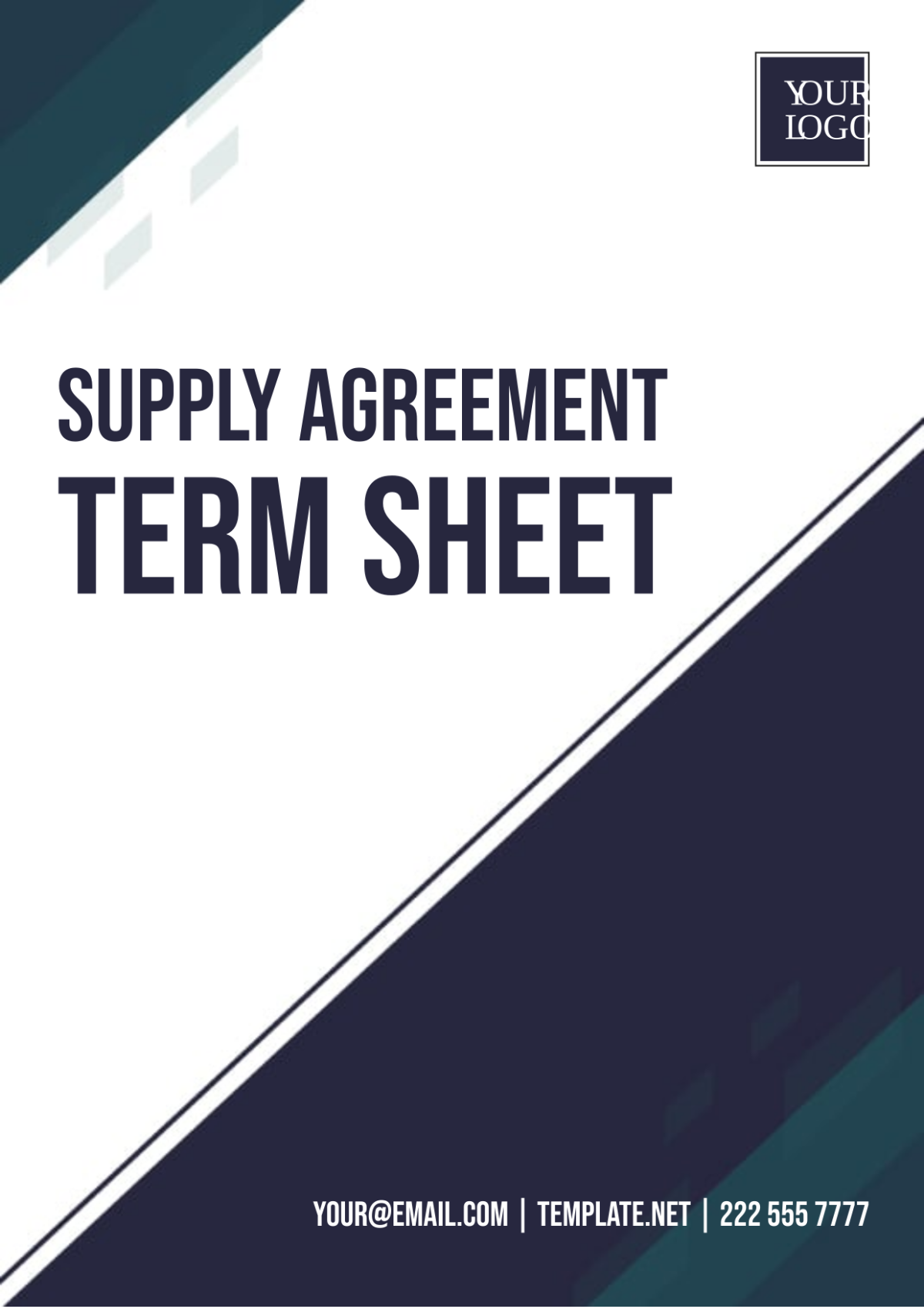 Supply Agreement Term Sheet Template