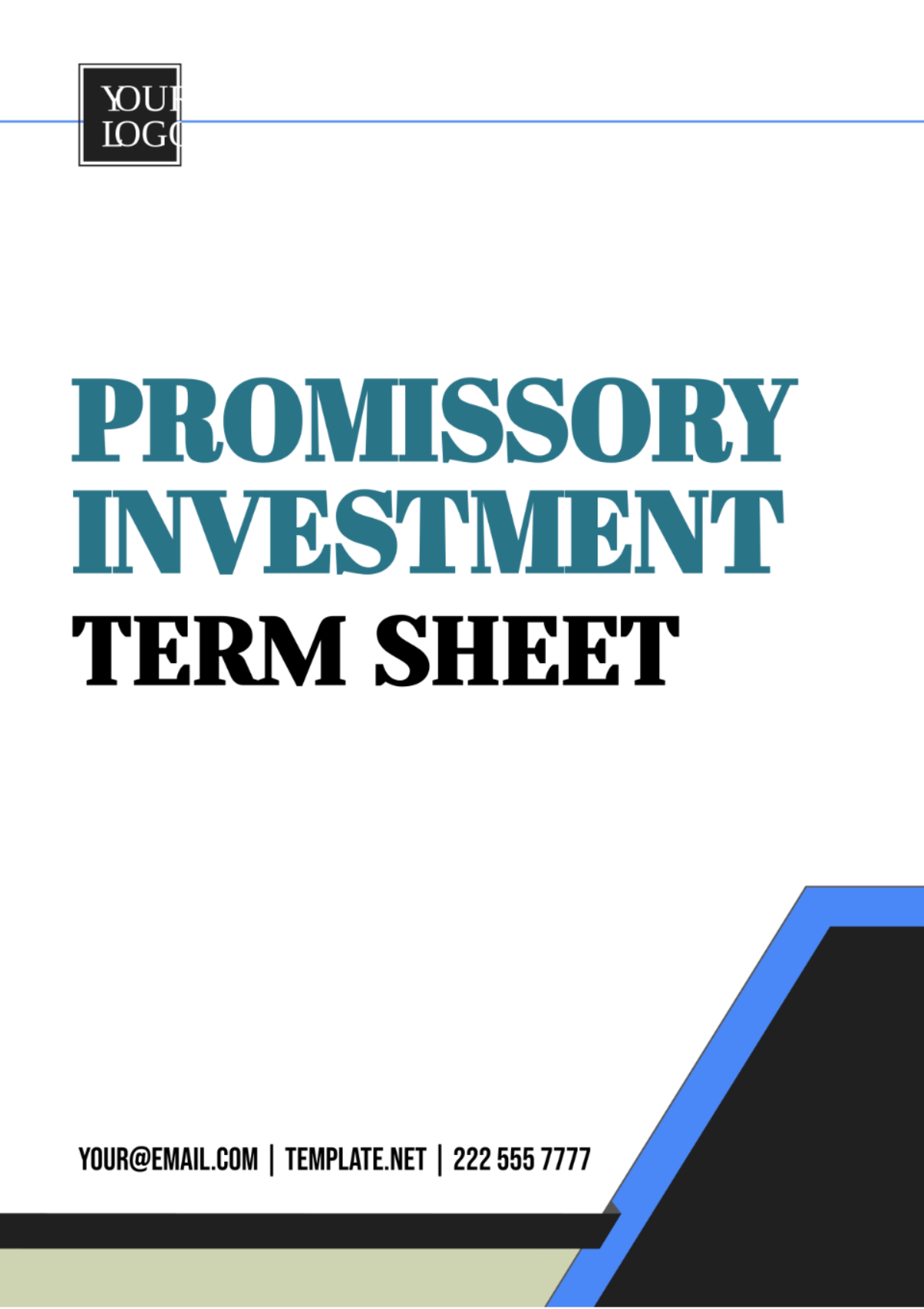 Promissory Investment Term Sheet Template - Edit Online & Download