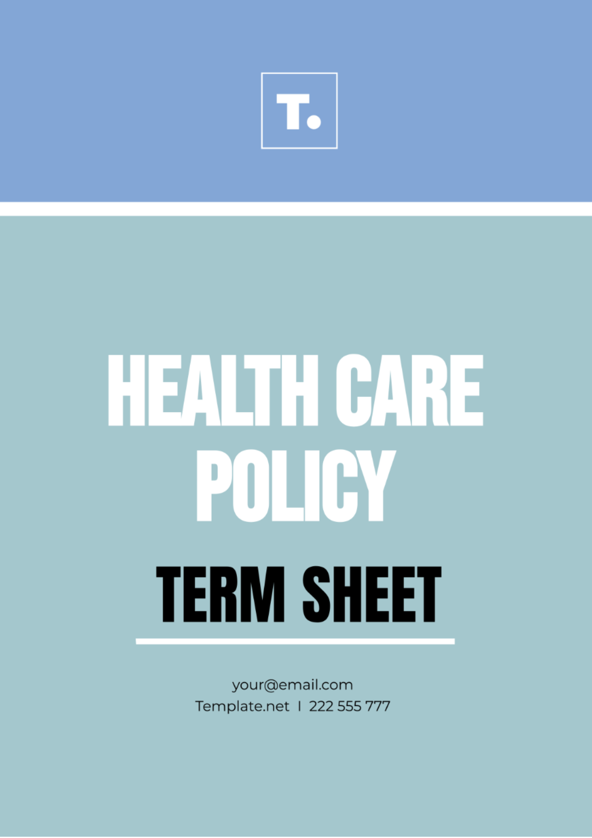 Health Care Policy Term Sheet Template - Edit Online & Download