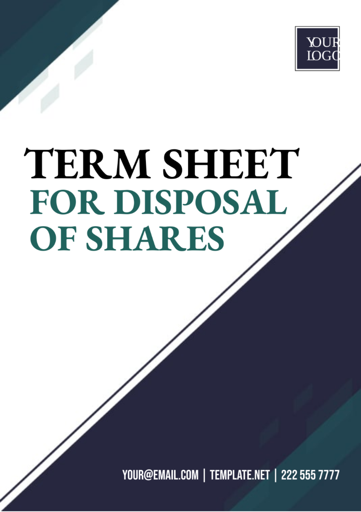 Term Sheet for Disposal of Shares Template