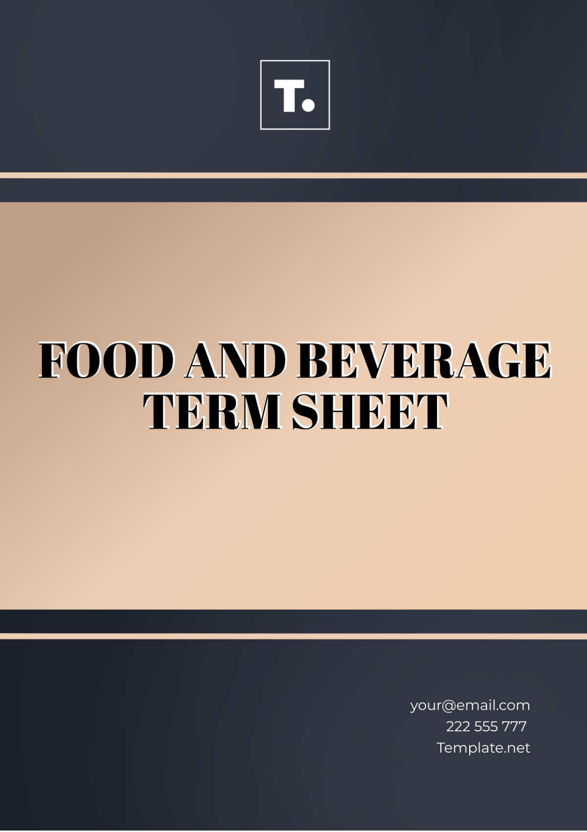 Food and Beverage Term Sheet Template