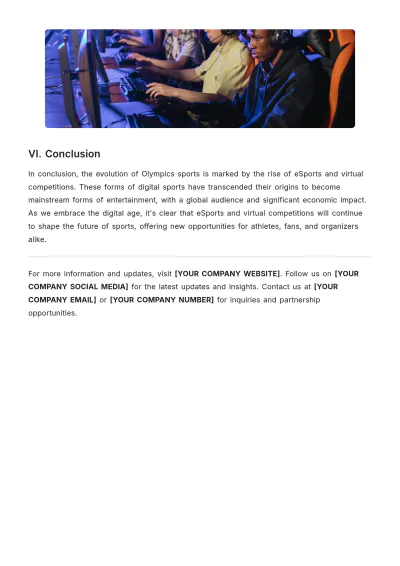 Free Olympics Article Template to Edit Online