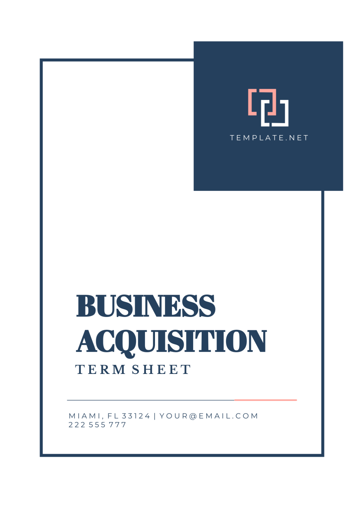 Business Acquisition Term Sheet Template