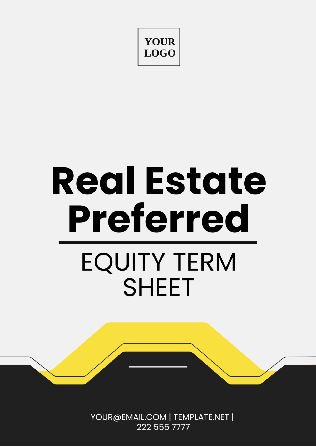 Real Estate Preferred Equity Term Sheet Template