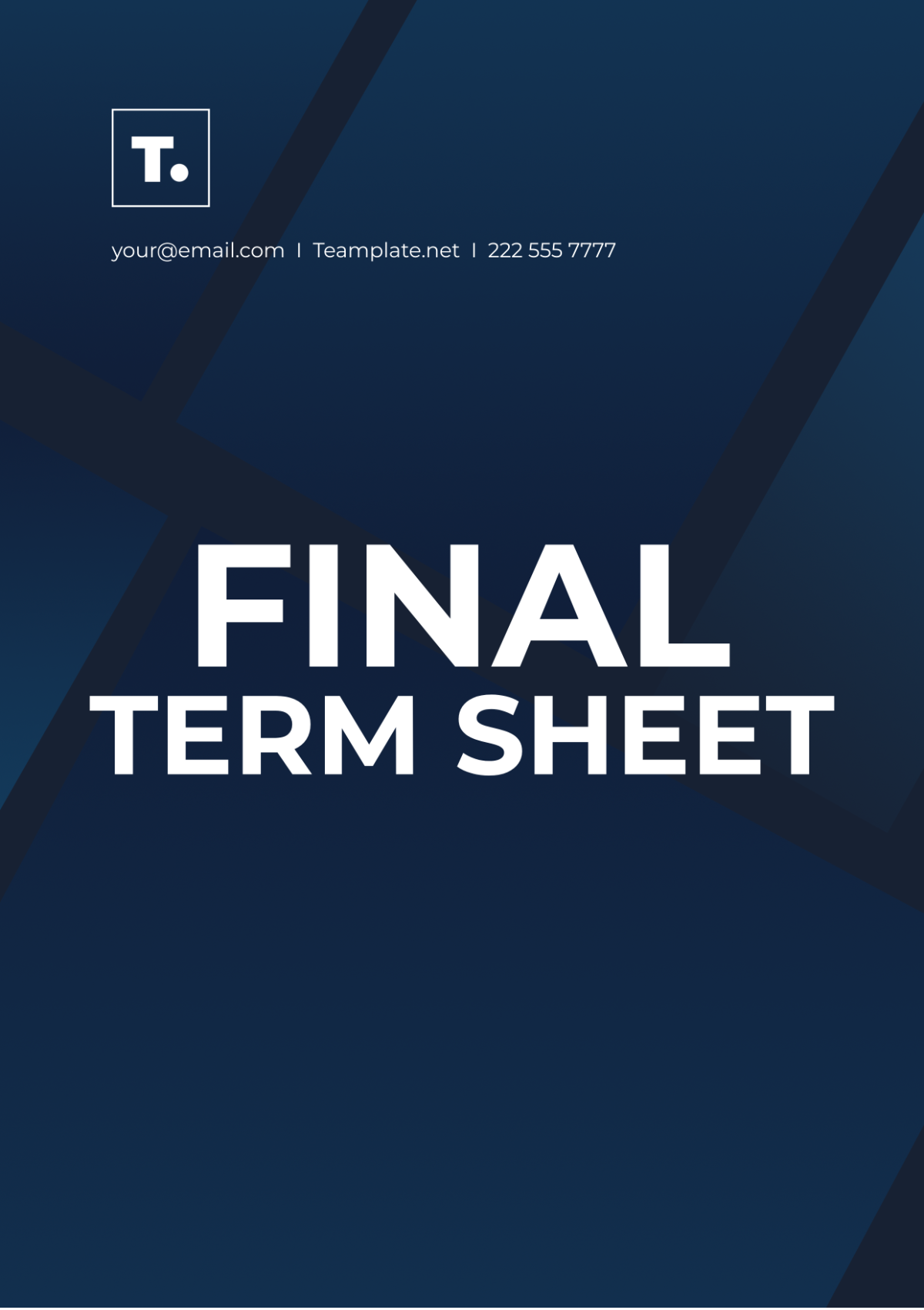 Final Term Sheet Template