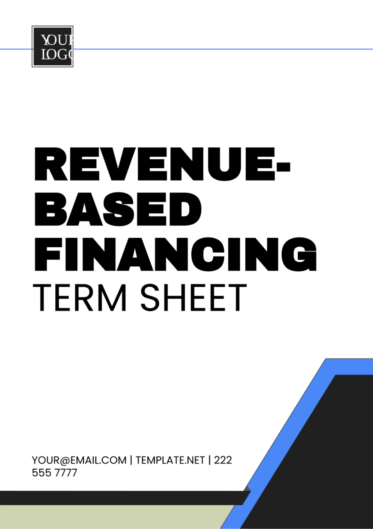 Revenue Based Financing Term Sheet Template