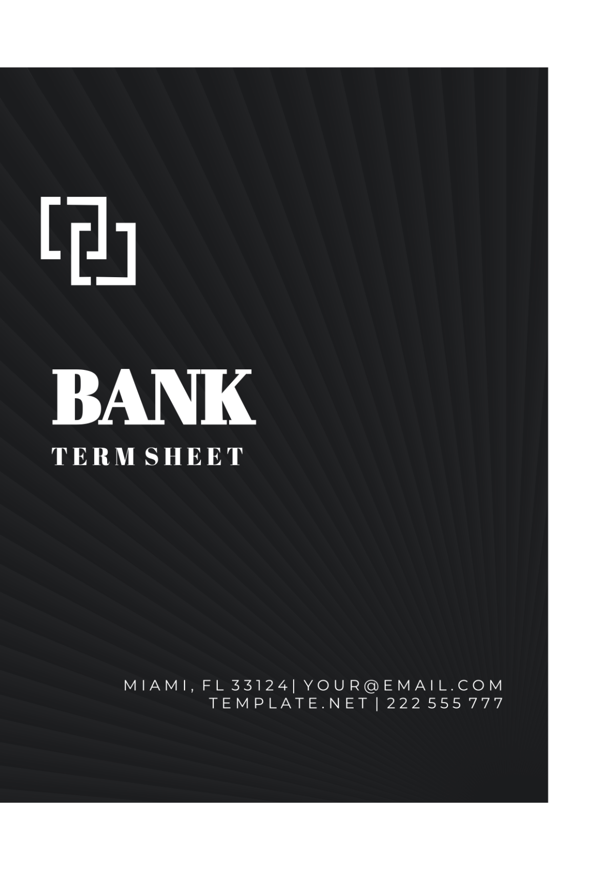 Bank Term Sheet Template - Edit Online & Download Example | Template.net