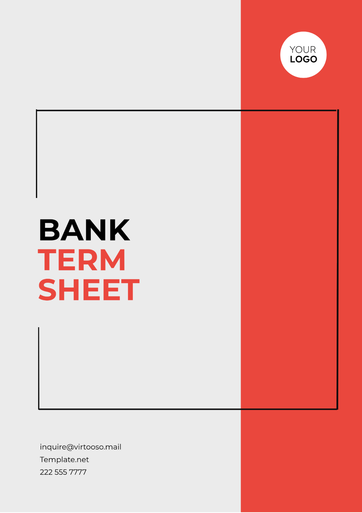 Bank Term Sheet Template