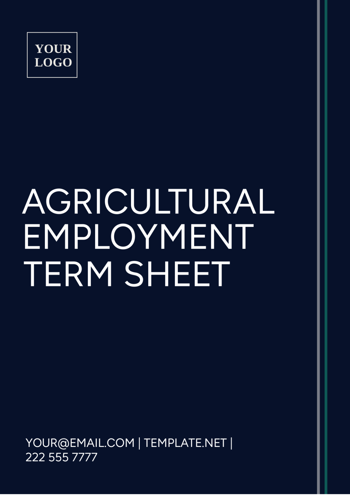 Agricultural Employment Term Sheet Template