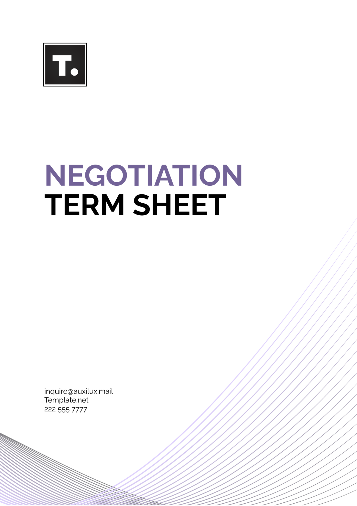 Negotiation Term Sheet Template