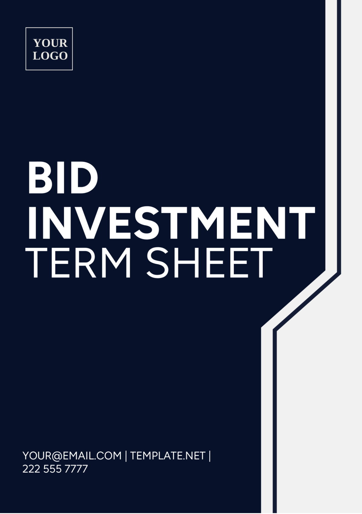 Bid Invest Term Sheet Template