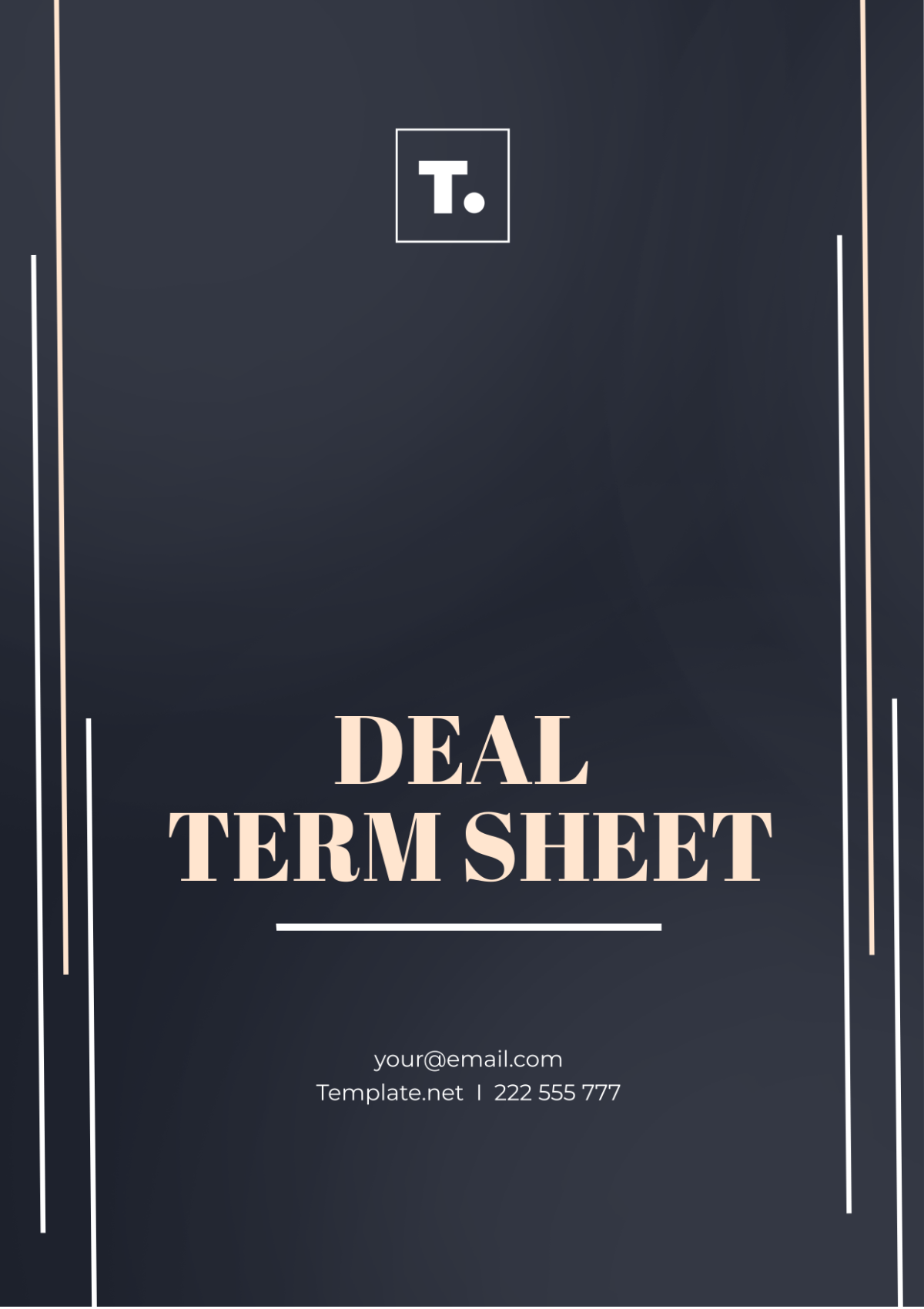 Deal Term Sheet Template