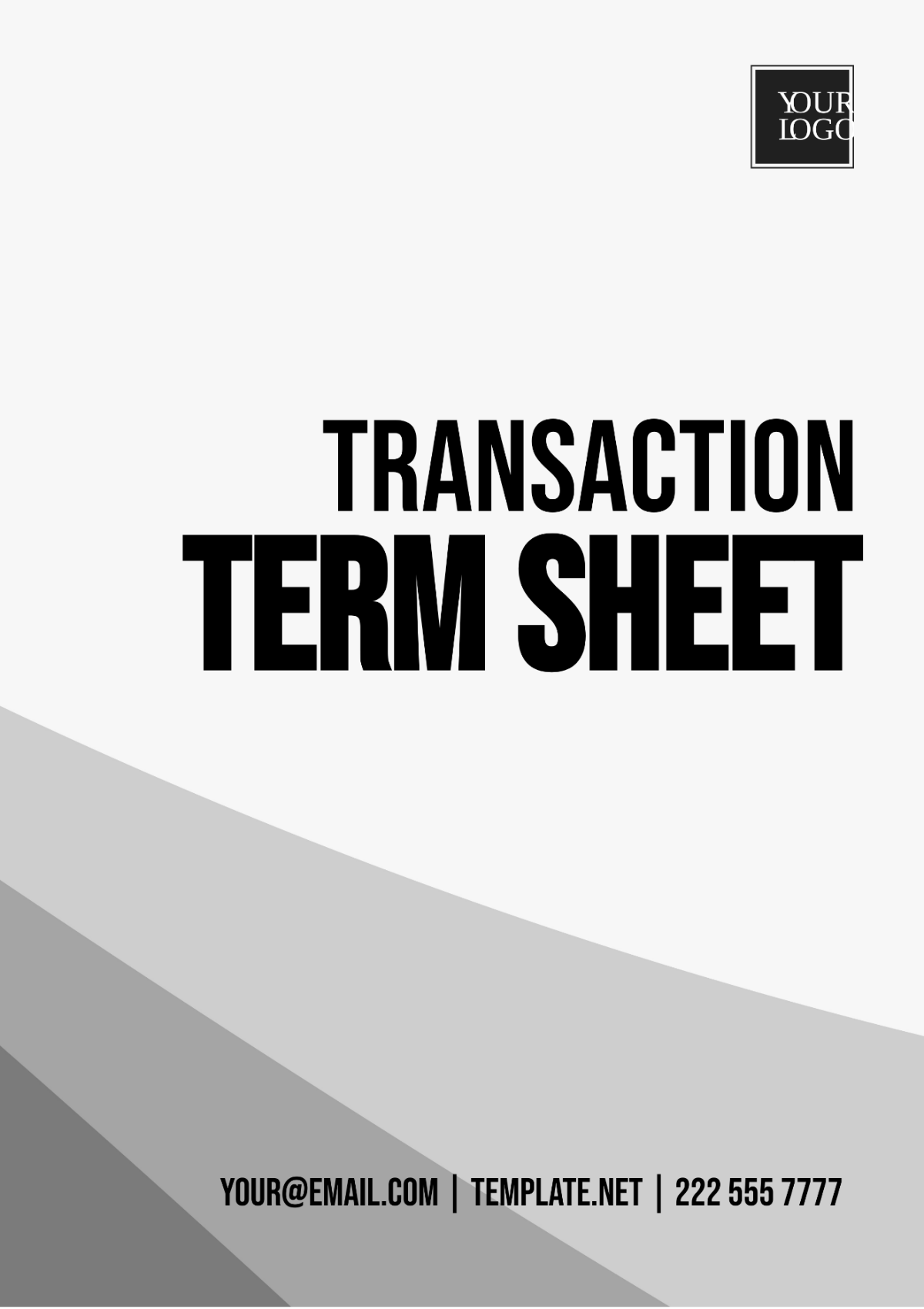 Transaction Term Sheet Template