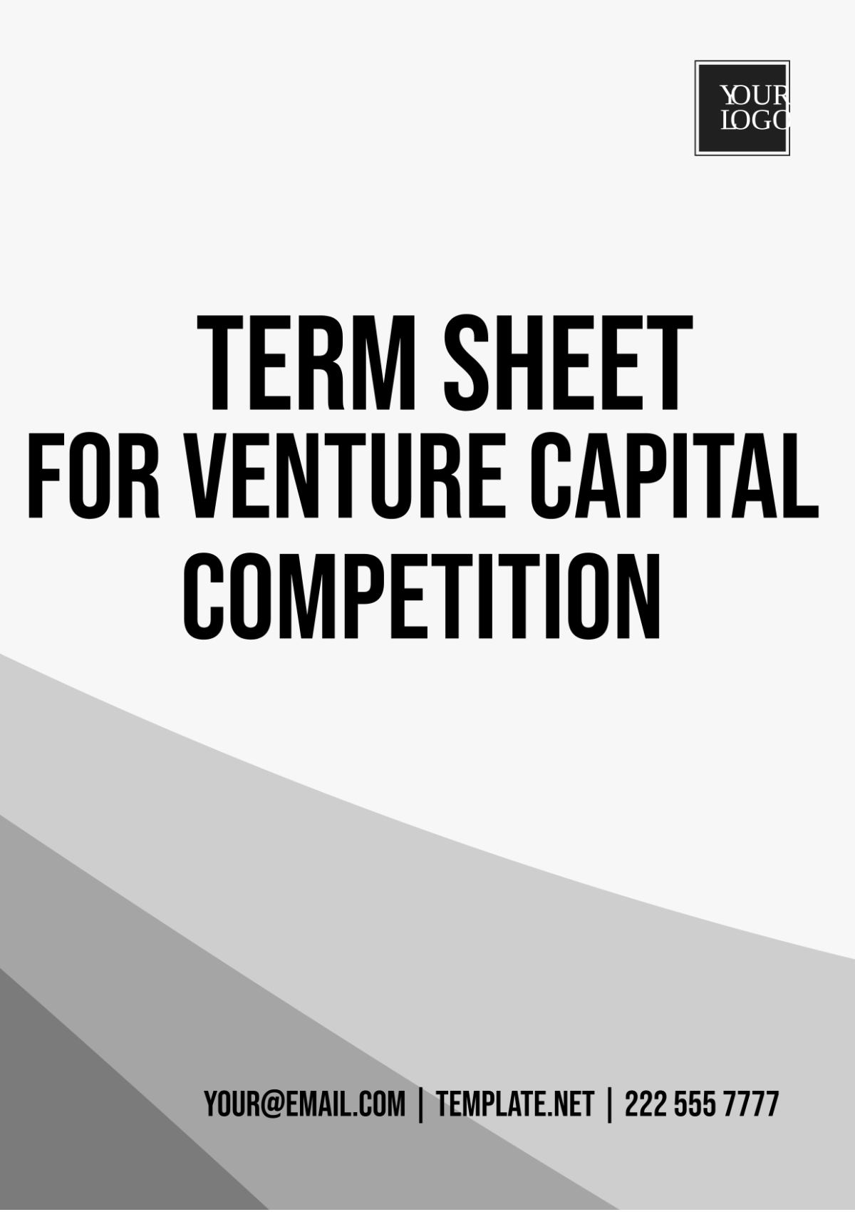 Term Sheet for Venture Capital Competition Template