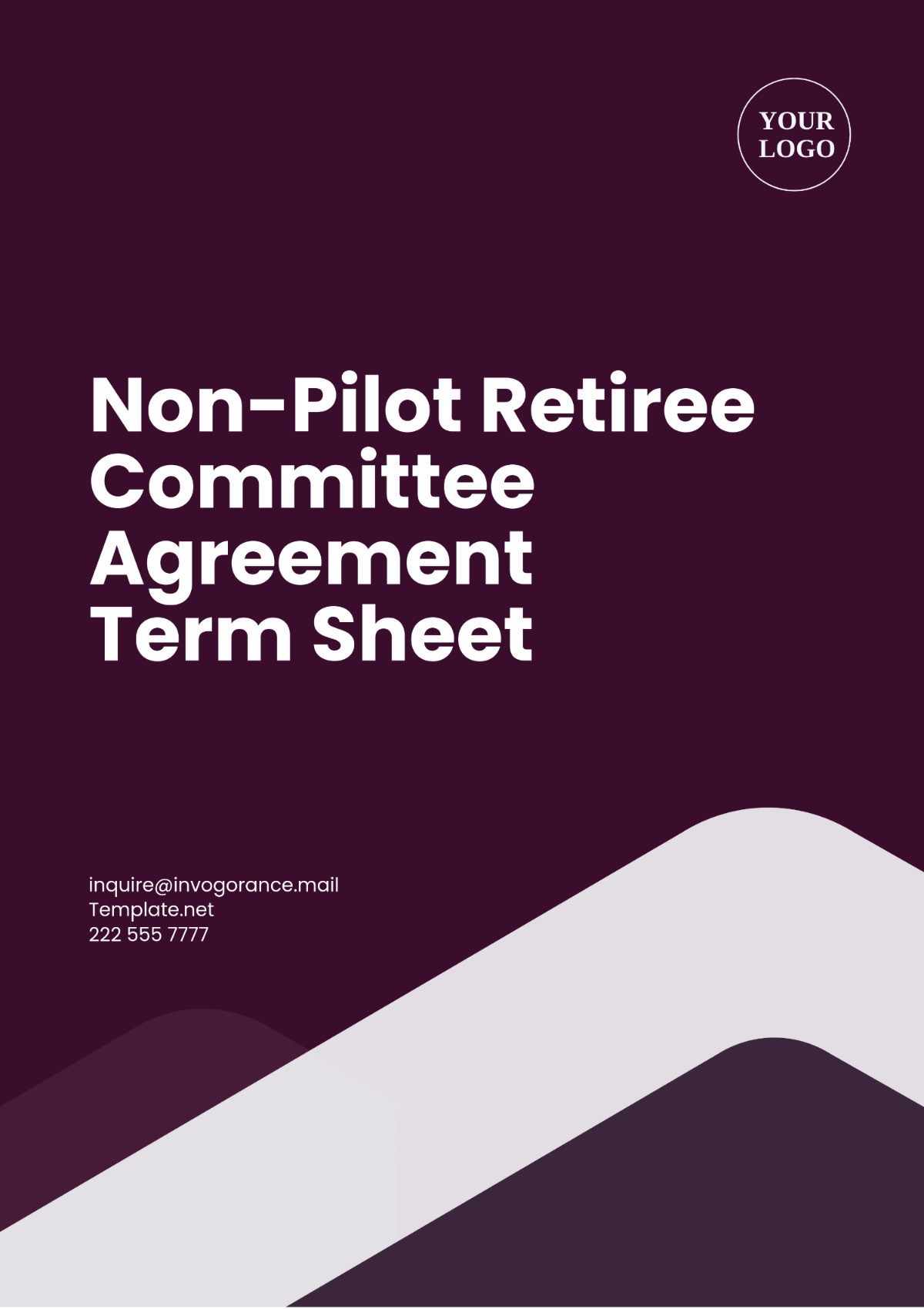 Non-Pilot Retiree Committee Agreement Term Sheet Template