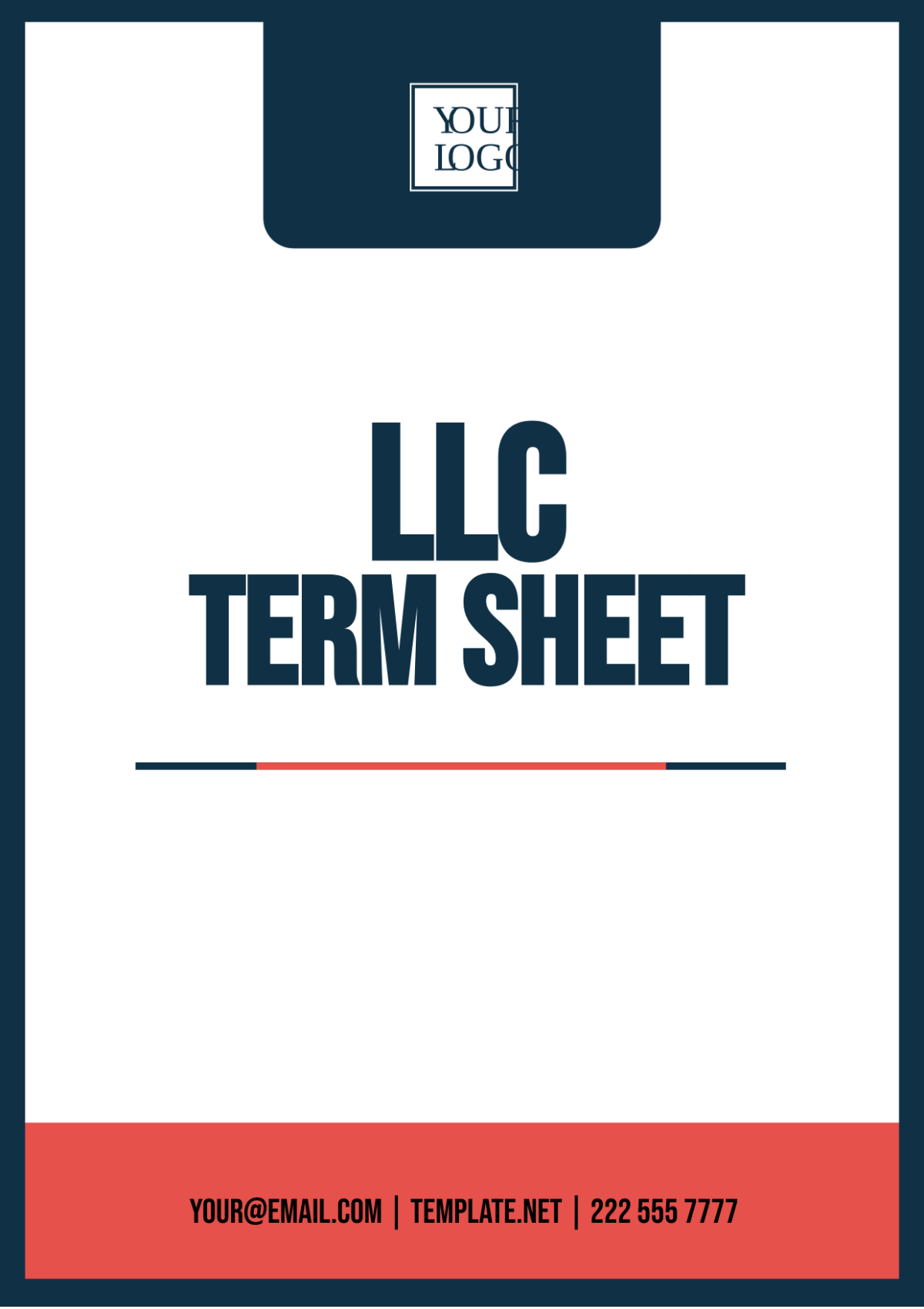 LLC Term Sheet Template