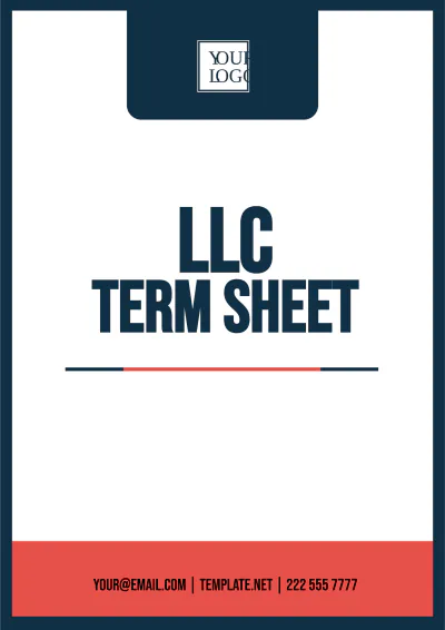 Free LLC Term Sheet Template to Edit Online