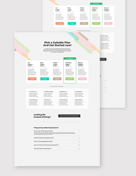 SaaS Company Pricing Page Template