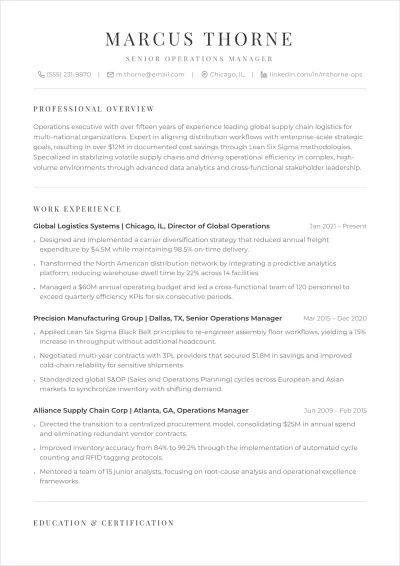 Free Senior-Level ATS Resume Summary Template, AI Resume Builder