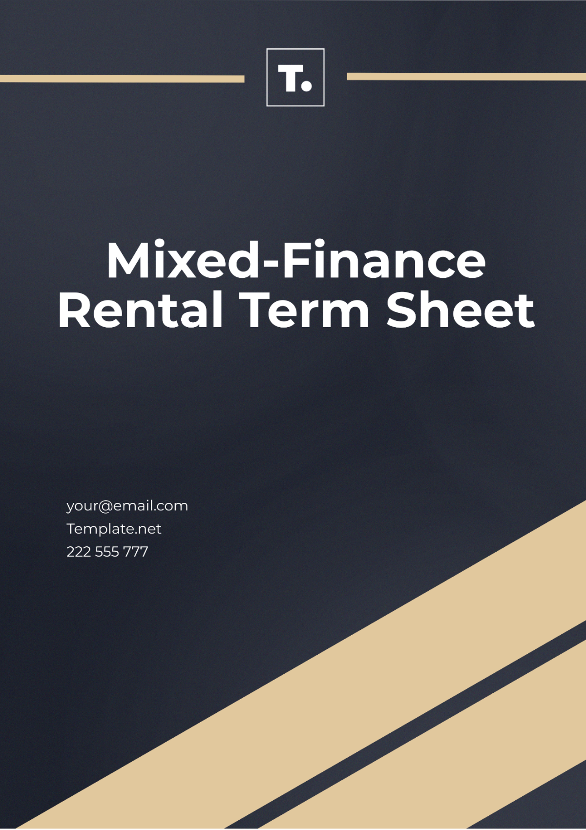 Mixed-Finance Rental Term Sheet Template