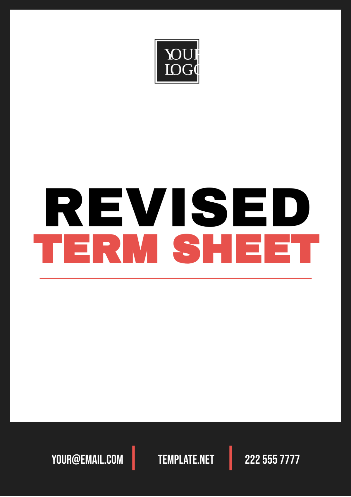 Revised Term Sheet Template