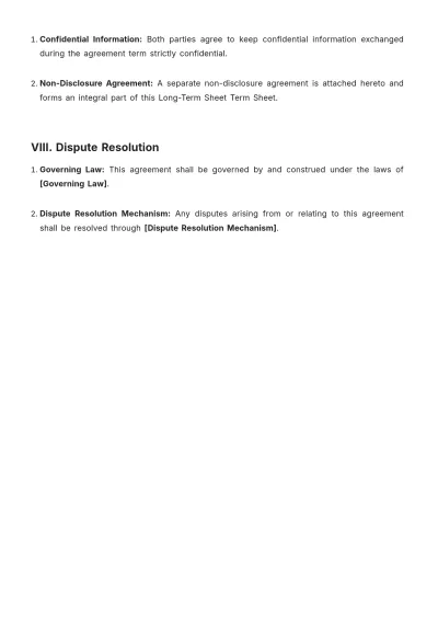 Free Long Term Sheet Template to Edit Online