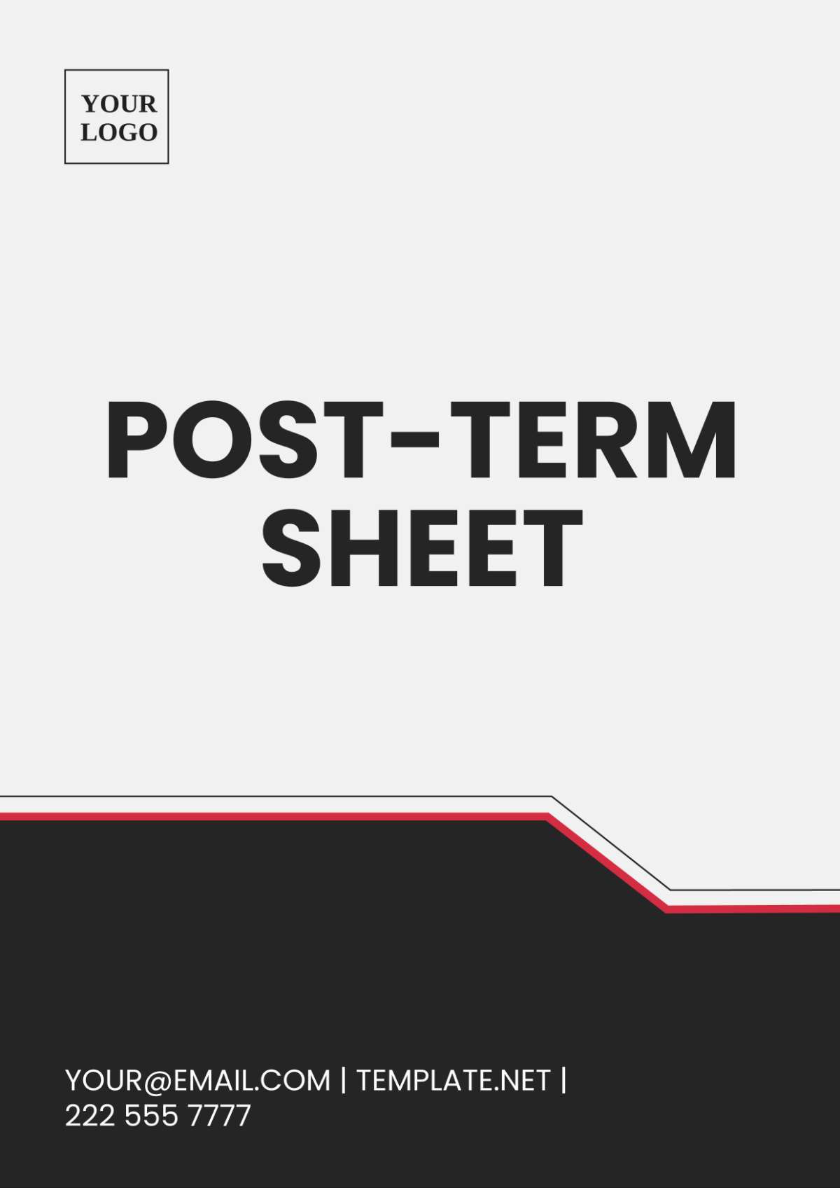 Post Term Sheet Template