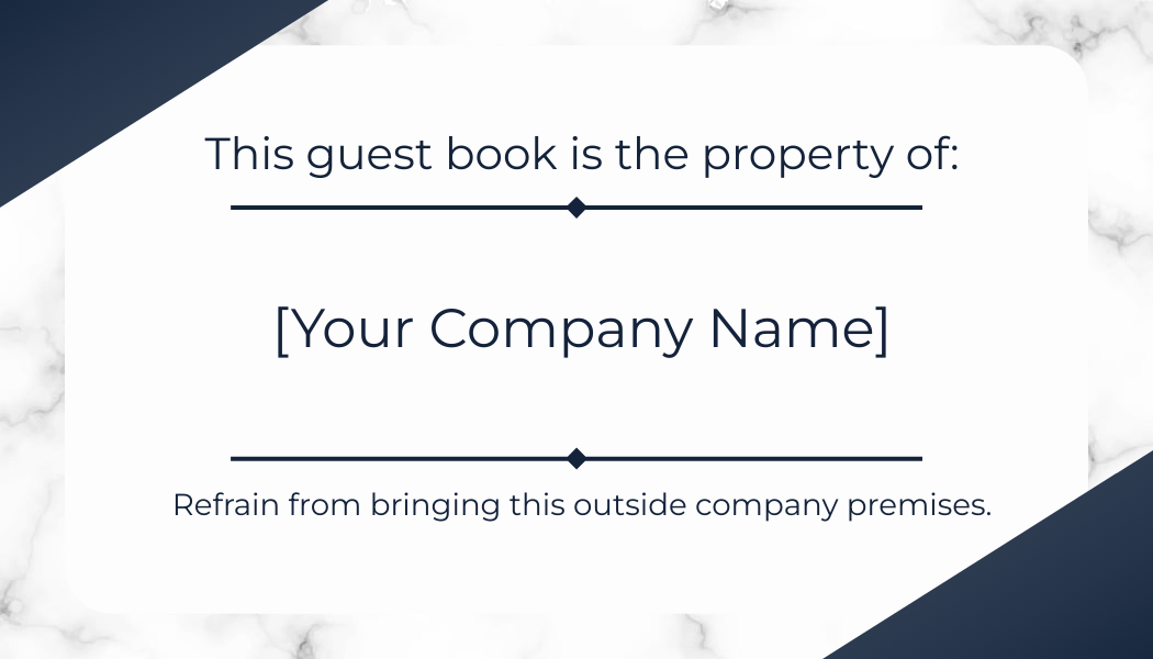 Free Guest Book Label Template