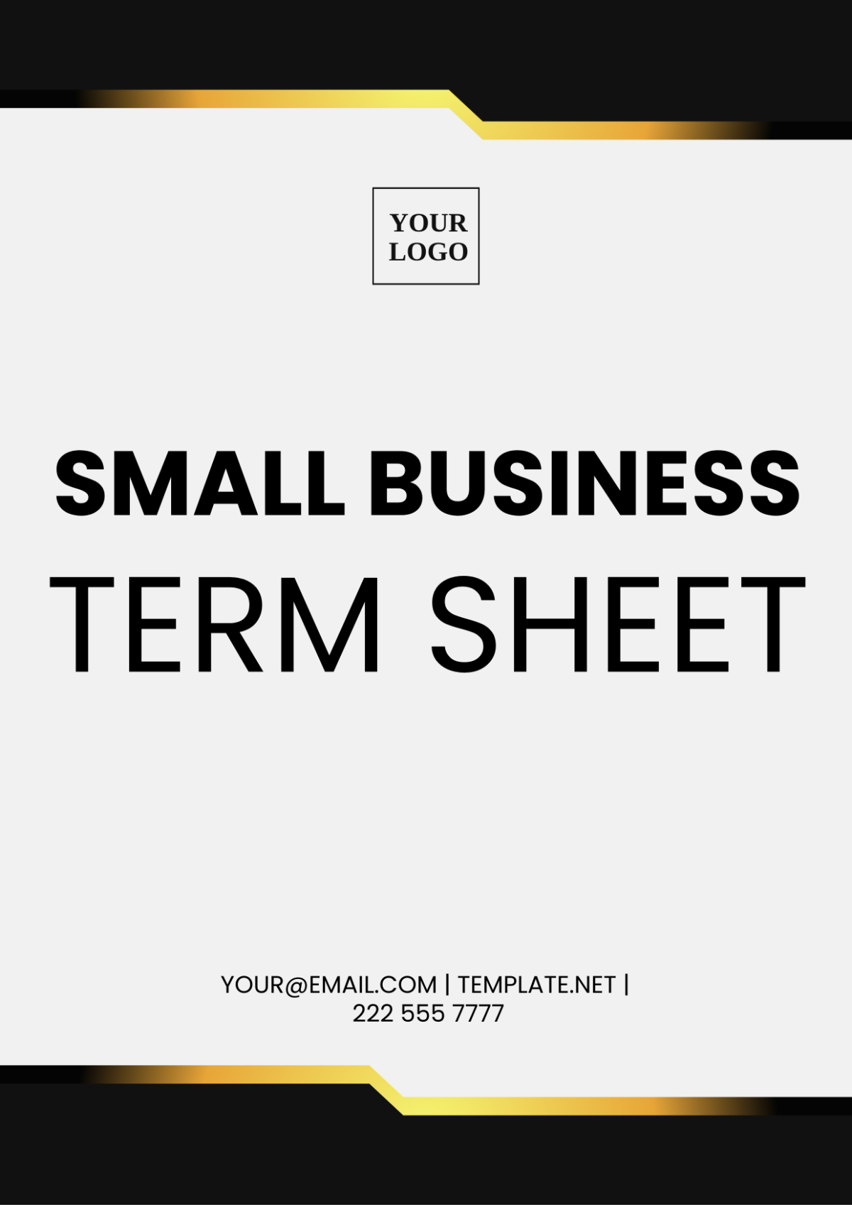 Small Business Term Sheet Template