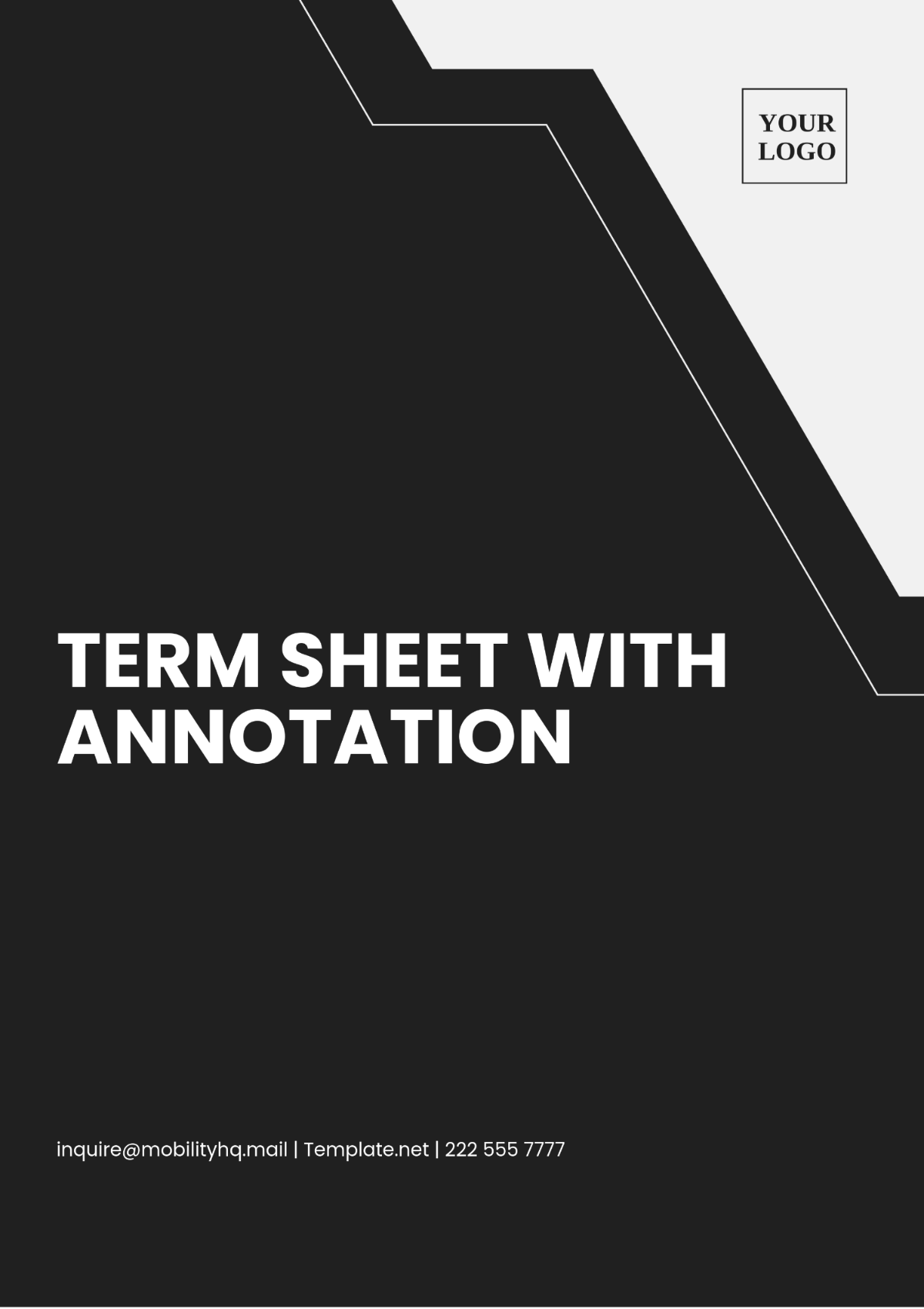 Term Sheet with Annotation Template