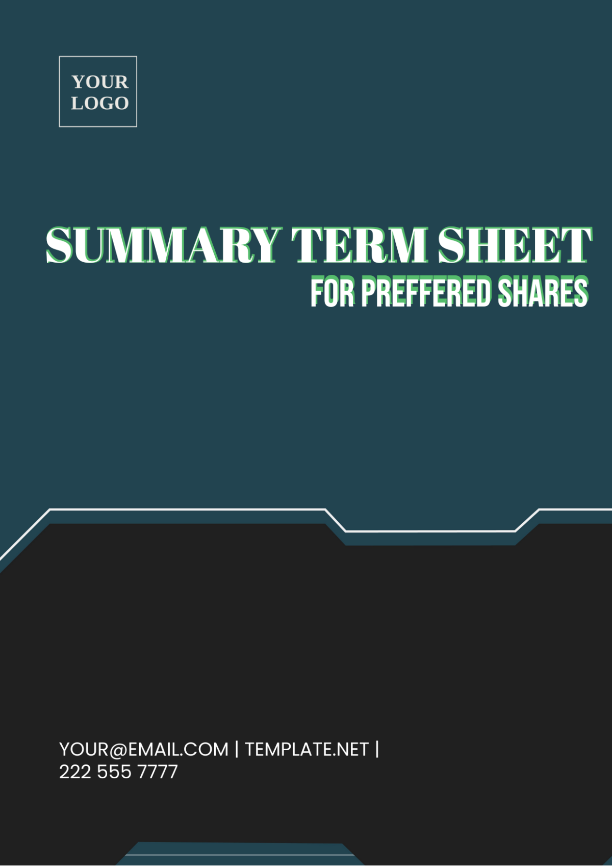 Summary Term Sheet for Preferred Shares Template