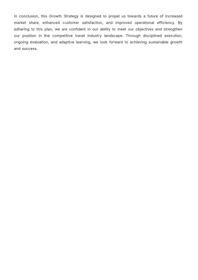 Free Travel Agency Growth Strategy Template to Edit Online