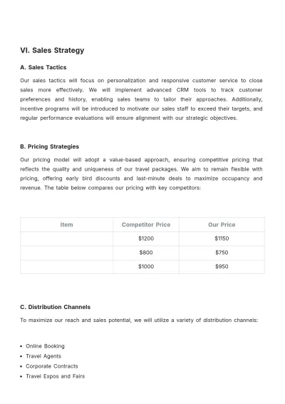 Free Travel Agency Growth Strategy Template to Edit Online