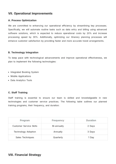 Free Travel Agency Growth Strategy Template to Edit Online