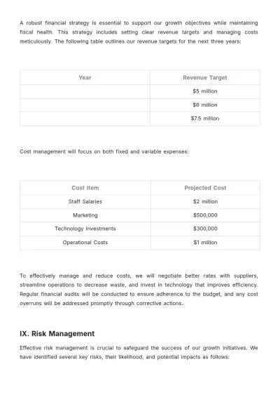 Free Travel Agency Growth Strategy Template to Edit Online