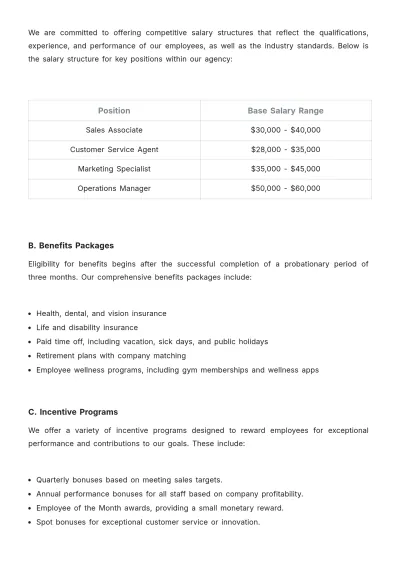 Free Travel Agency HR Strategy Template to Edit Online