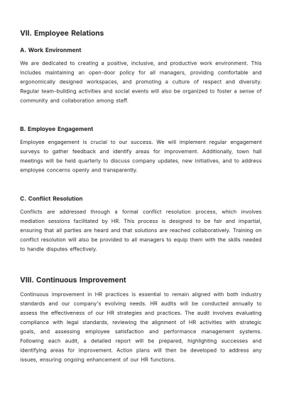 Free Travel Agency HR Strategy Template to Edit Online