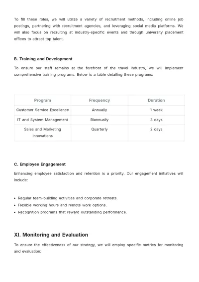 Free Travel Agency Yearly Strategy Template to Edit Online