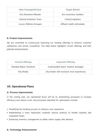 Free Travel Agency Yearly Strategy Template to Edit Online