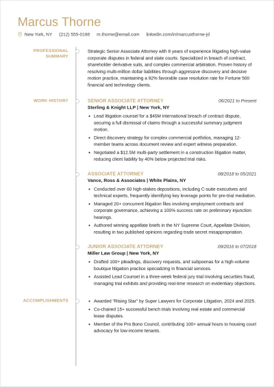Free Legal ATS Resume Summary Template, AI Resume Builder