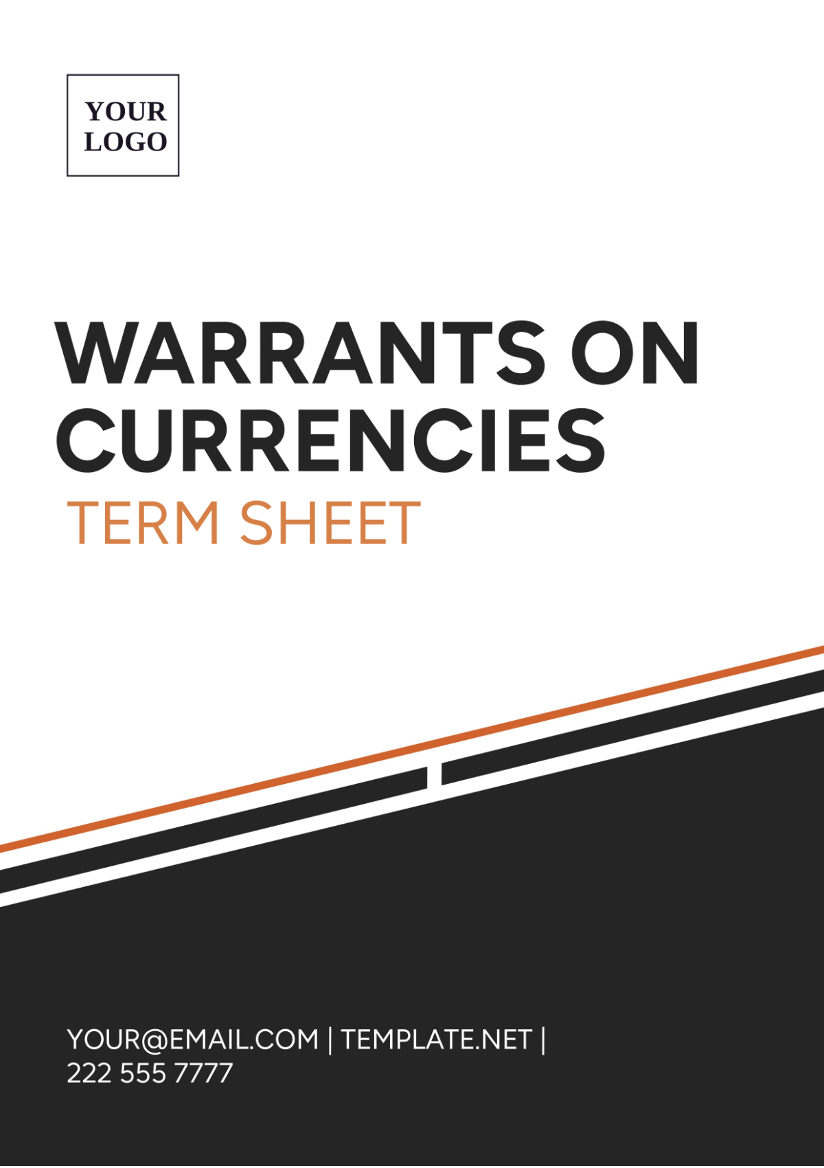 Term Sheet Warrants on Currencies Template